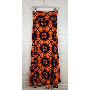 LuLaRoe Boho Fold Over High Waisted Aztec Print Maxi Skirt XXS